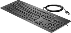 HP USB Premium Keyboard, Wired, QWERTY, Black - Z9N40AT#ABA