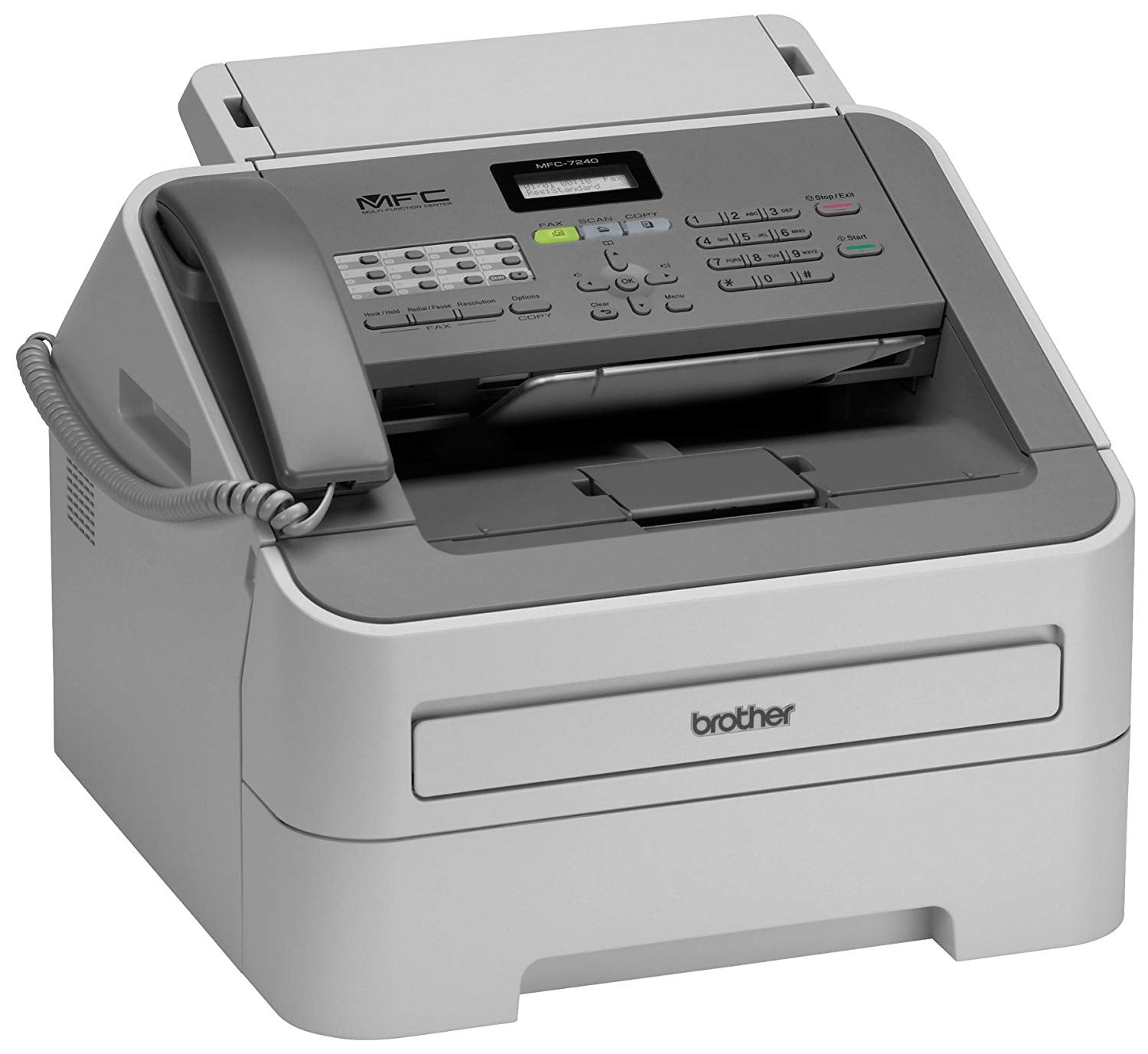 Brother MFC Monochrome Laser All-in-One Printer, 16MB Memory, LCD Display - MFC-7240