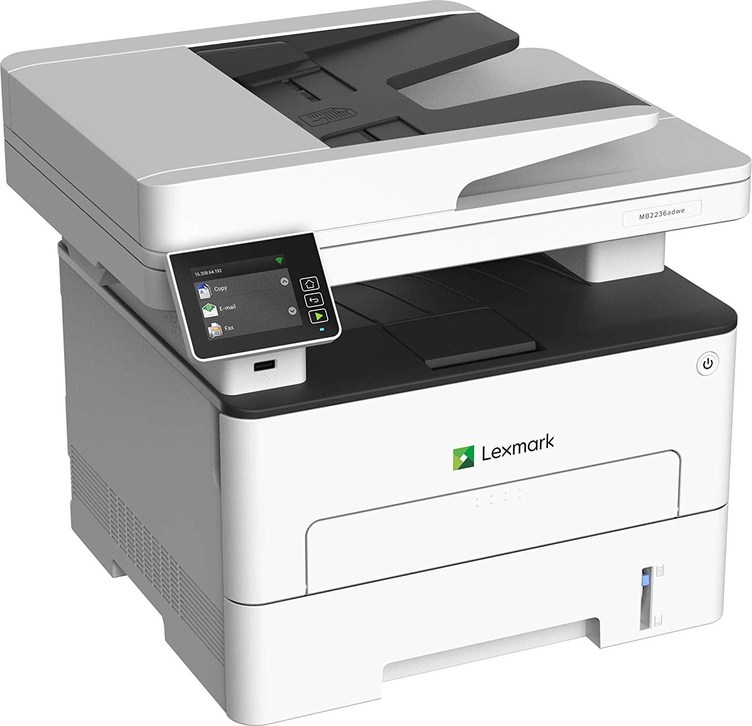 Lexmark MB2236adwe Laser Multifunction Printer, Monochrome, Copier/Fax/Printer/Scanner, 36 ppm, 600 x 600 dpi, Integrated Duplex, Ethernet, Wireless, USB - 18M0700