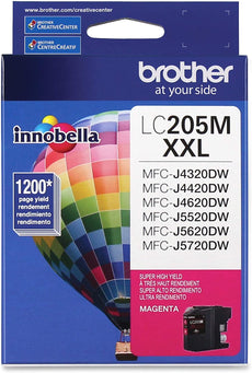Brother Genuine Super High-Yield Magenta Ink Cartridge, 1200 Pages - LC205M