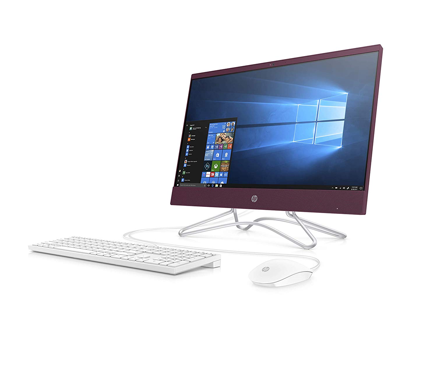 HP 22-c0083w 21.5" Full HD (Non-Touch) All-in-One Desktop PC, Intel Celeron G4900T, 2.90GHz, 4GB RAM, 1TB HDD, Windows 10 Home 64-Bit - 3LB93AA#ABA