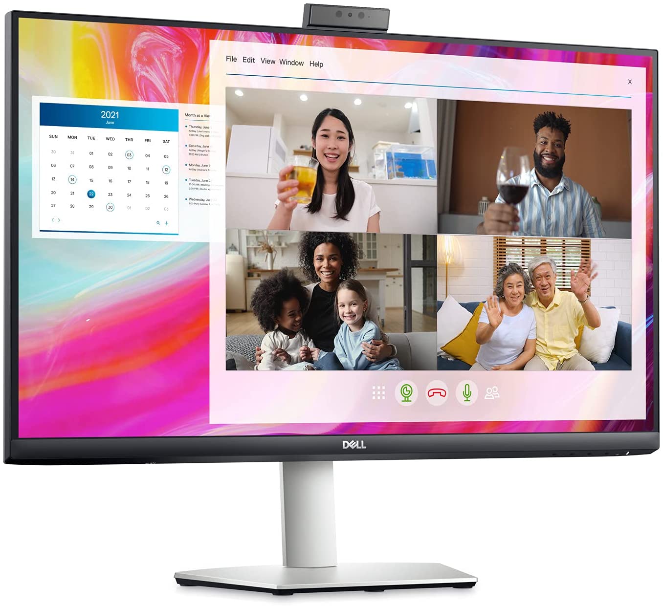 Dell 27" QHD Video Conferencing Monitor, 16:9, 4ms, 1000:1-Contrast - S2722DZ (Refurbished)