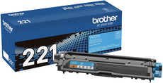 Brother Genuine Standard-yield Cyan Toner Cartridge, 1400 Pages - TN221C