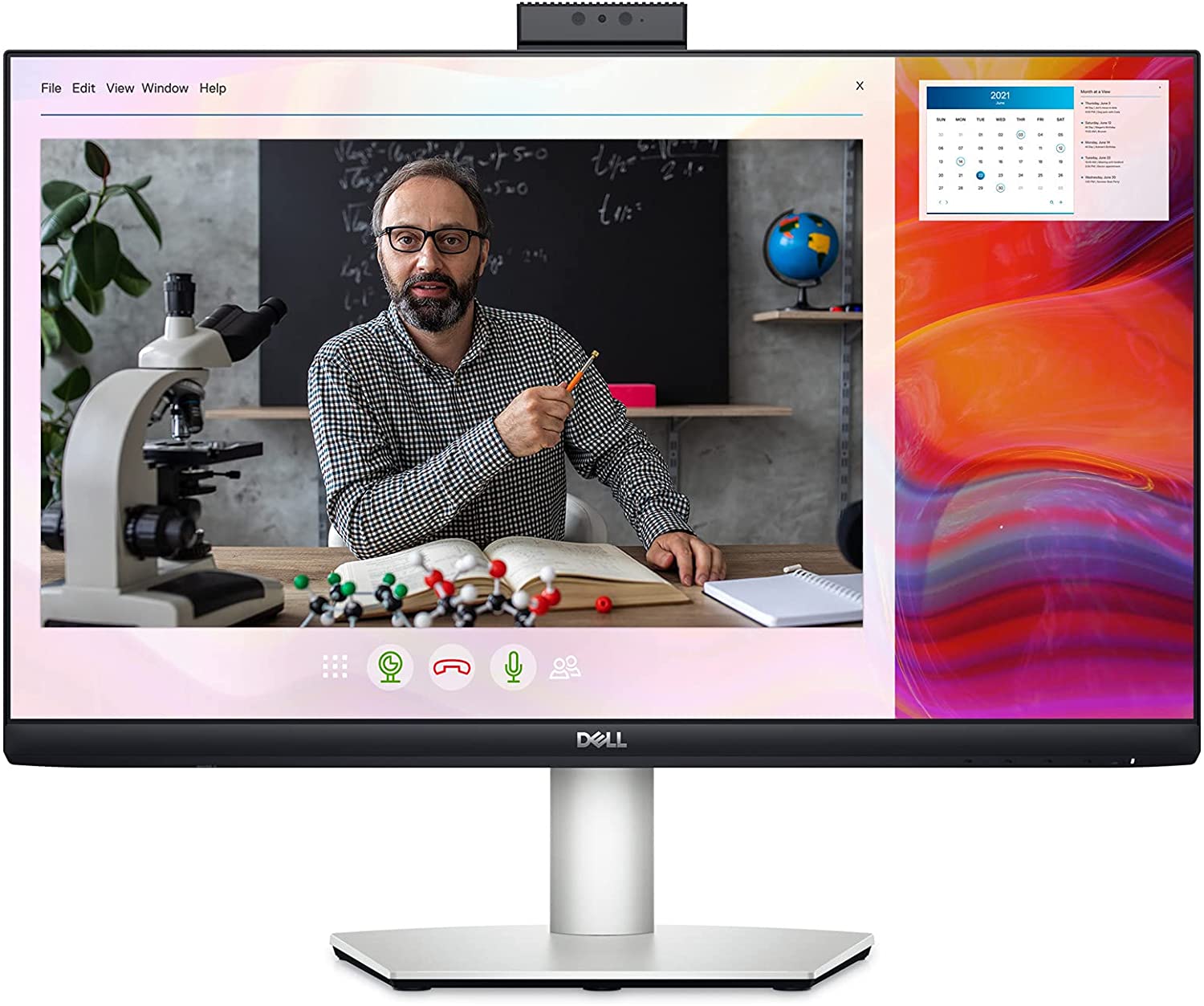Dell 23.8" FHD Video Conferencing Monitor, 16:9, 4MS, 1000:1-Contrast - S2422HZ-REFB (Refurbished)