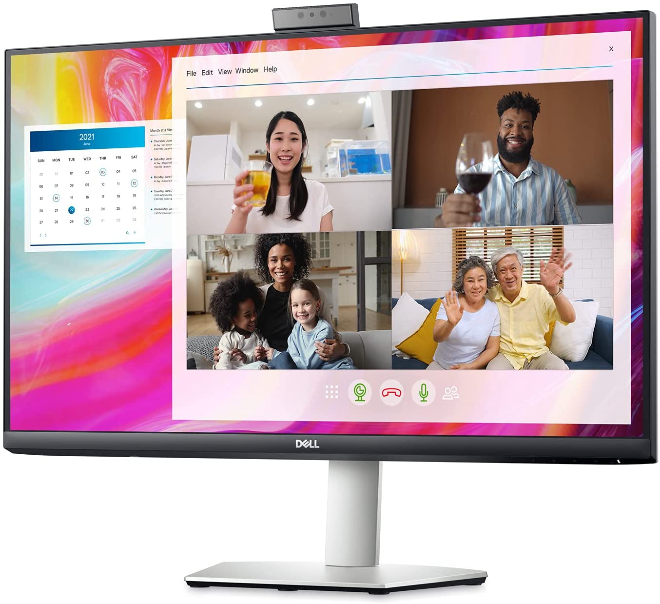 Dell 27" QHD Video Conferencing Monitor, 16:9, 4ms, 1000:1-Contrast - S2722DZ (Refurbished)