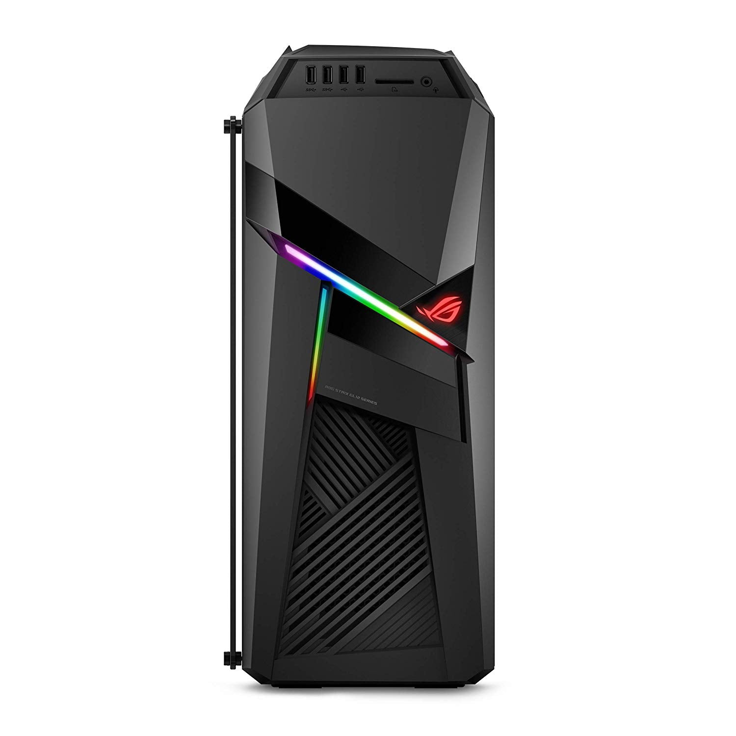 Asus ROG Strix GL12CX-DS771 Tower Gaming Desktop Computer, Intel Core i7-9700K, 3.60GHz, 16GB RAM, 1TB HDD + 512GB SSD, Windows 10 64-Bit - 90PD02P1-M02780