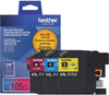 Brother Genuine Super High-Yield 3 Pack Color Ink Cartridges, C/M/Y, 1200 Pages - LC1053PKS