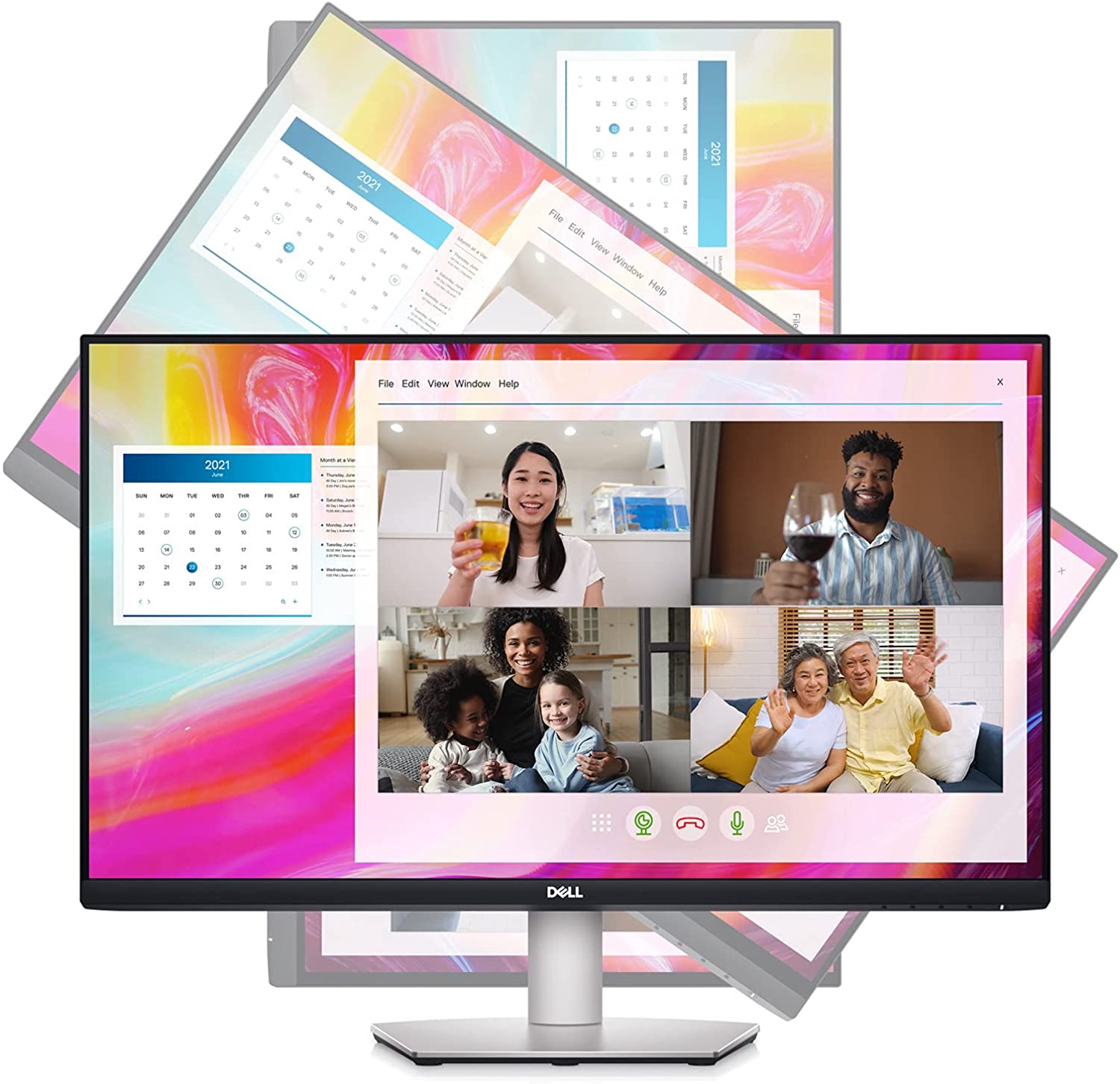 Dell 27" QHD Video Conferencing Monitor, 16:9, 4ms, 1000:1-Contrast - S2722DZ