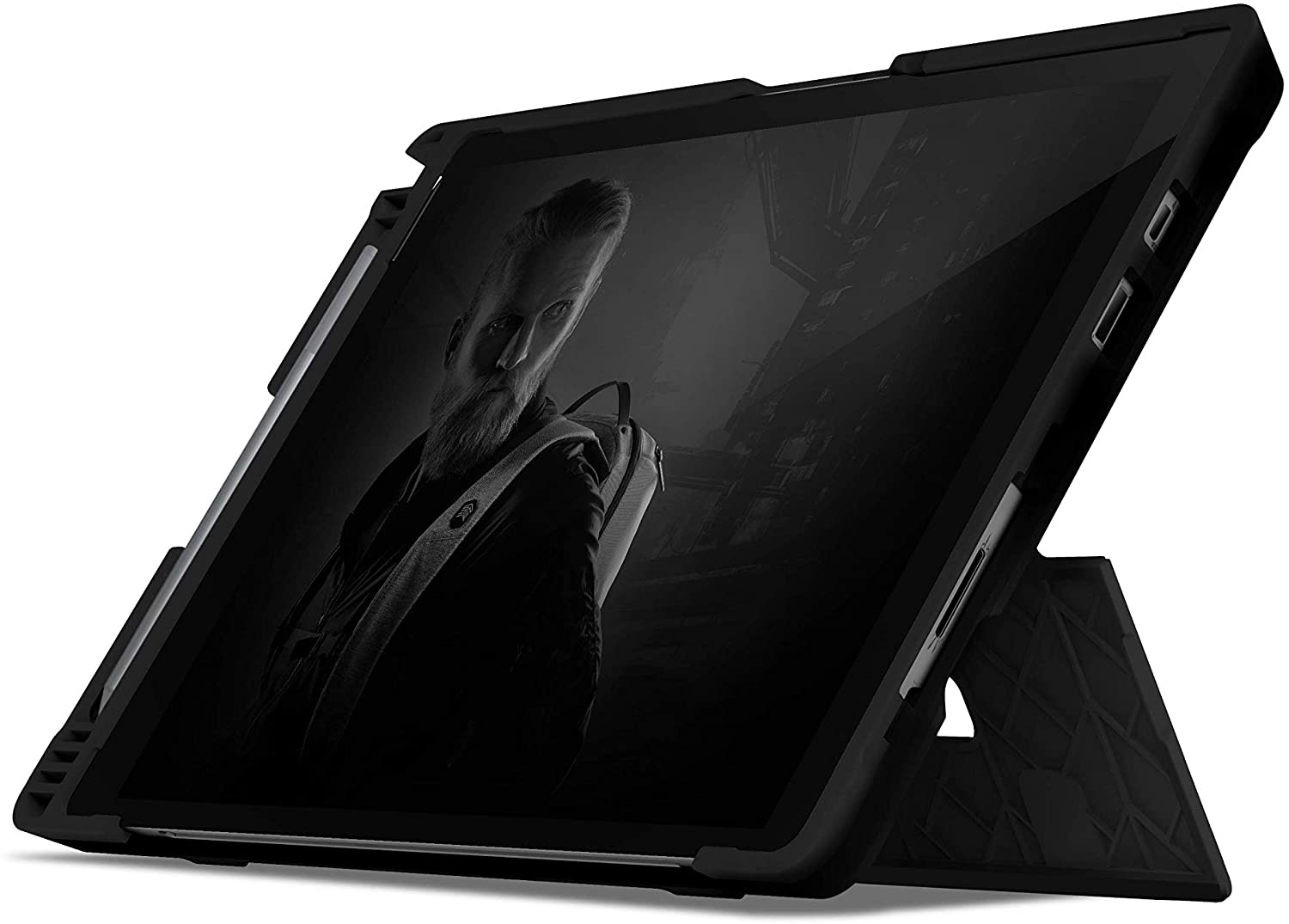 STM Goods Dux Shell Rugged Case for Surface Pro 7 (Also Fits Pro 4/5/6), Black - STM-222-260L-01