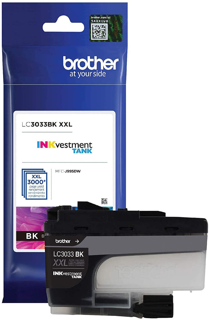 Brother Genuine INKvestment Super High-Yield Black Tank Ink Cartridge, 3000 Pages - LC3033BK