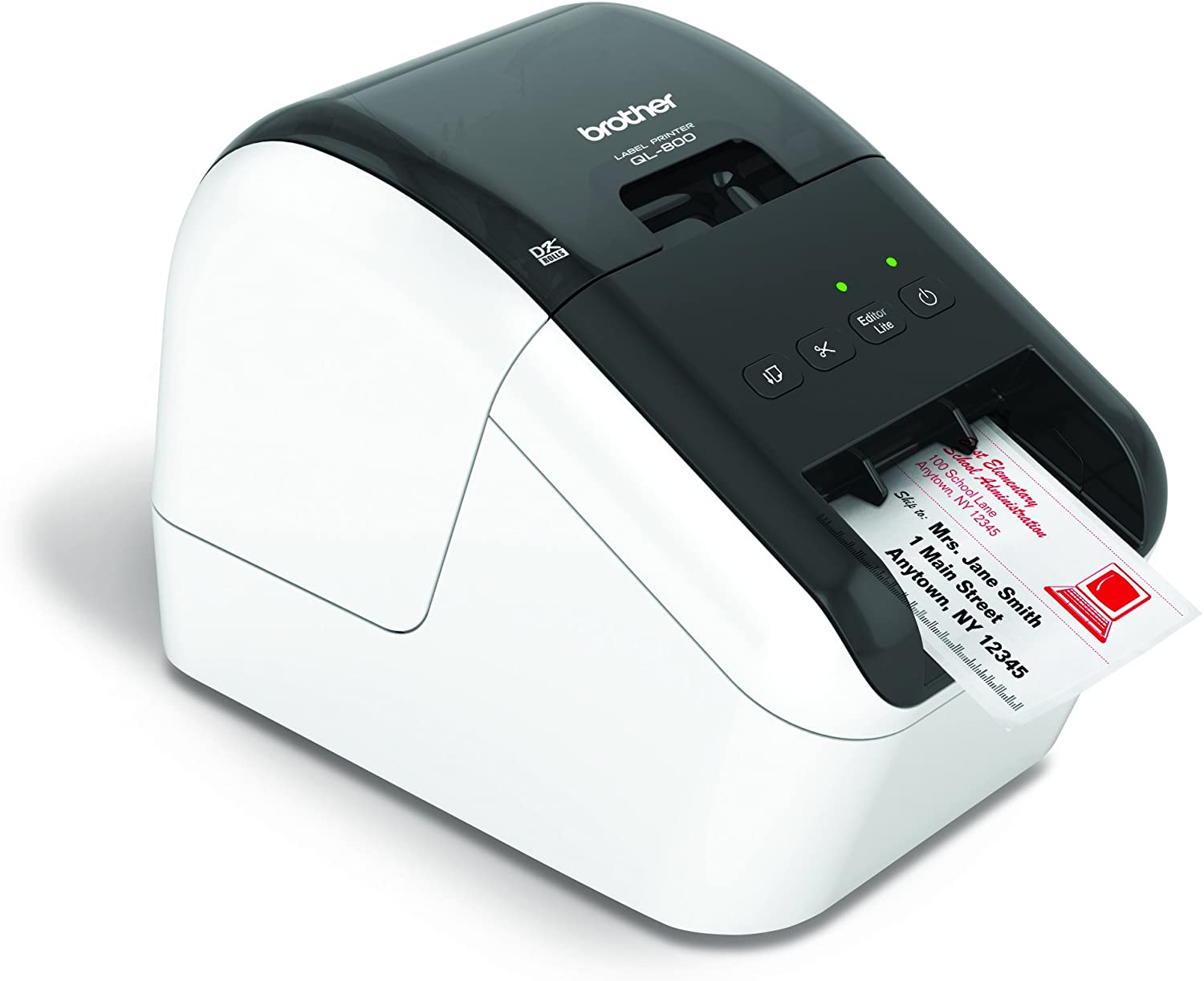 Brother High-Speed Professional Label Printer, Black/Red Labels, 93 LPM, Direct thermal - QL-800