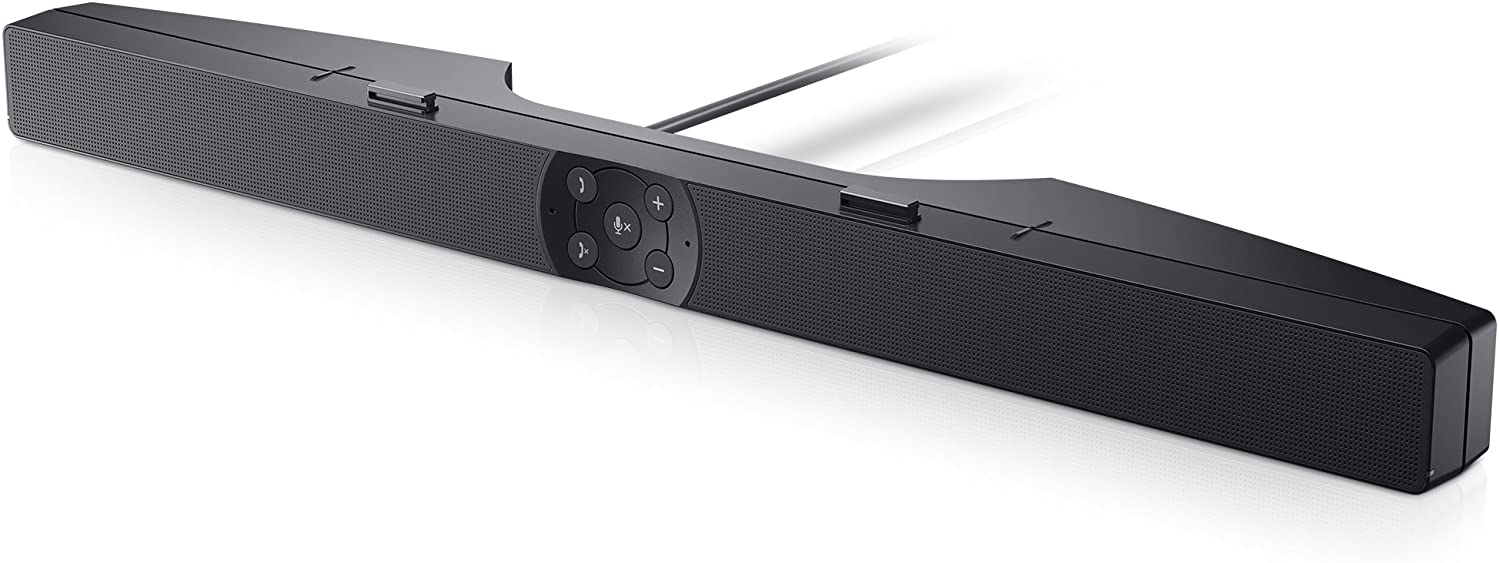 DELL AE515M Pro Stereo Soundbar, 2.0 Channels, 5W, 2 Microphones, Black - Dell-SB-AE515M