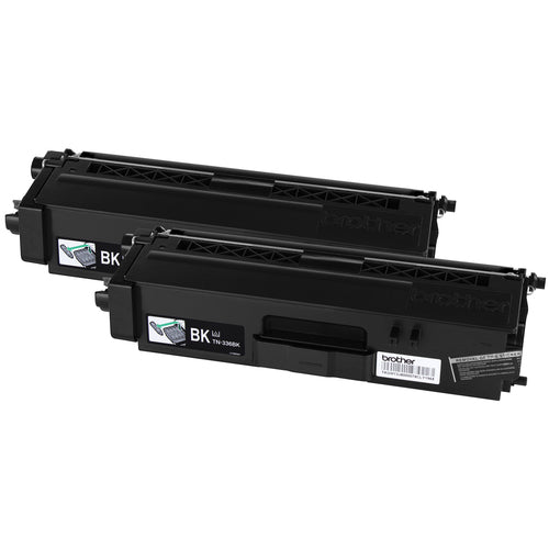Brother Genuine High-Yield Black Toner Cartridge (Twin Pack), 4000 Pages/Cartridge - TN-336-2PK