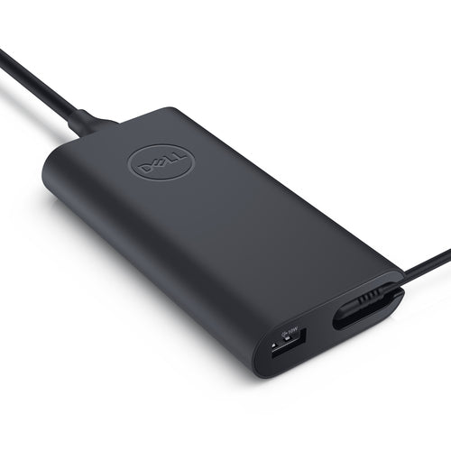 Dell 90W USB-C Notebook Power Adapter Plus 10W USB-A Charging Port, Black- DELL-PA901C