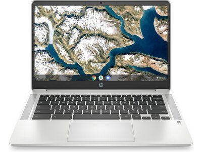 HP 14a-na0230nr 14" HD Chromebook, Intel Celeron N4120, 1.10GHz, 4GB RAM, 64GB eMMC, Chrome OS - 60F61UA#ABA