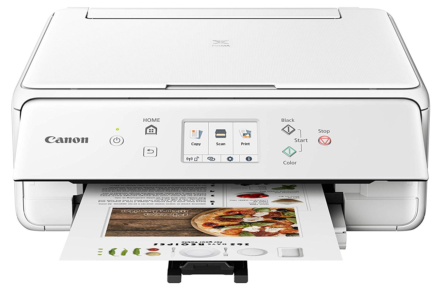 Canon PIXMA TS6220 Wireless Inkjet All-In-One Printer, Color Printer, Bluetooth, USB & Wi-Fi Connectivity, White - 2986C022