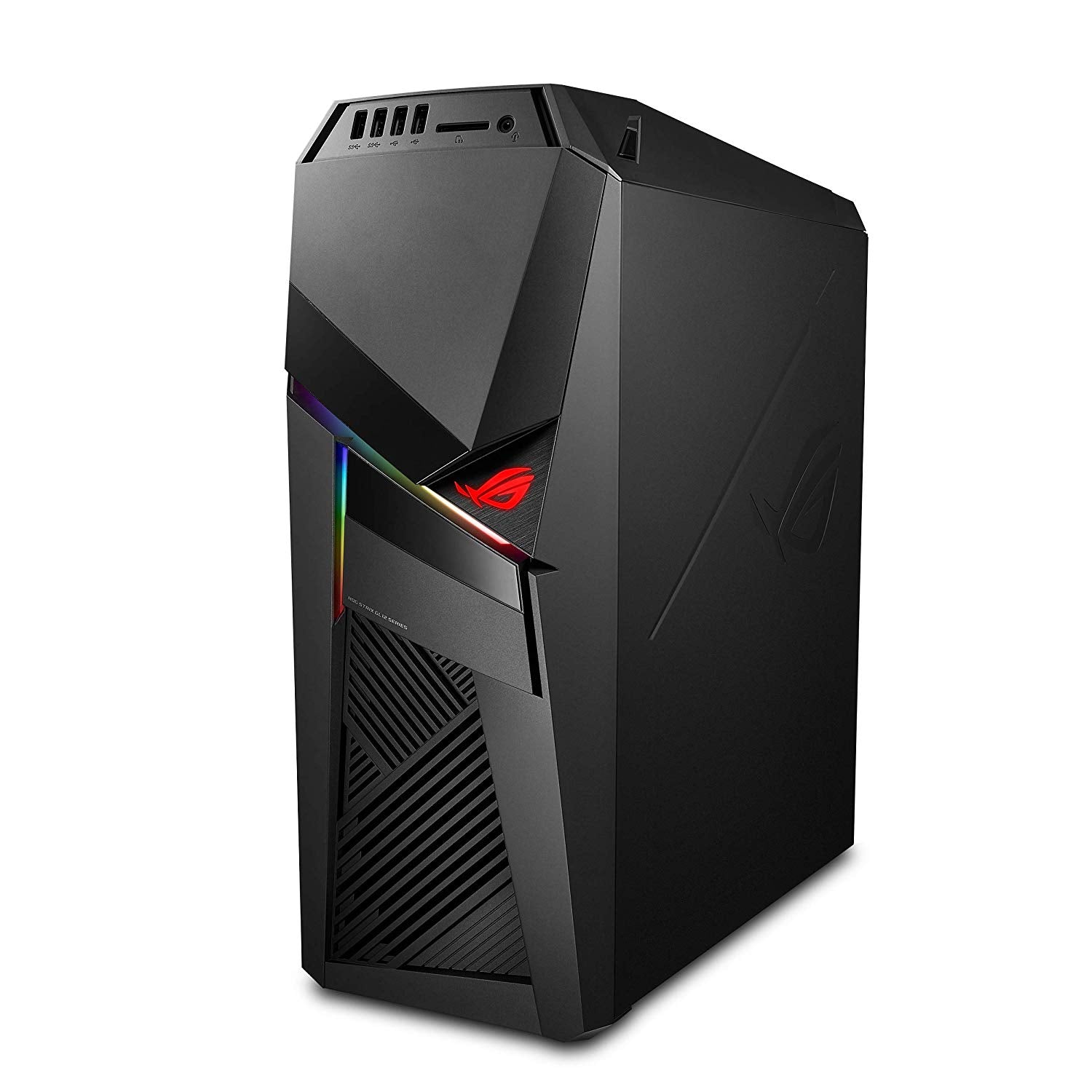 Asus ROG Strix GL12CX-DS771 Tower Gaming Desktop Computer, Intel Core i7-9700K, 3.60GHz, 16GB RAM, 1TB HDD + 512GB SSD, Windows 10 64-Bit - 90PD02P1-M02780
