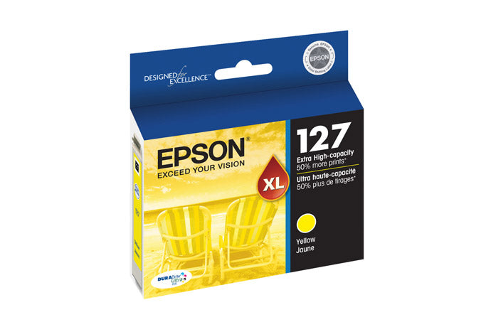 Epson 127 Yellow Extra High-capacity Ink Cartridge, 755 Pages - T127420-S