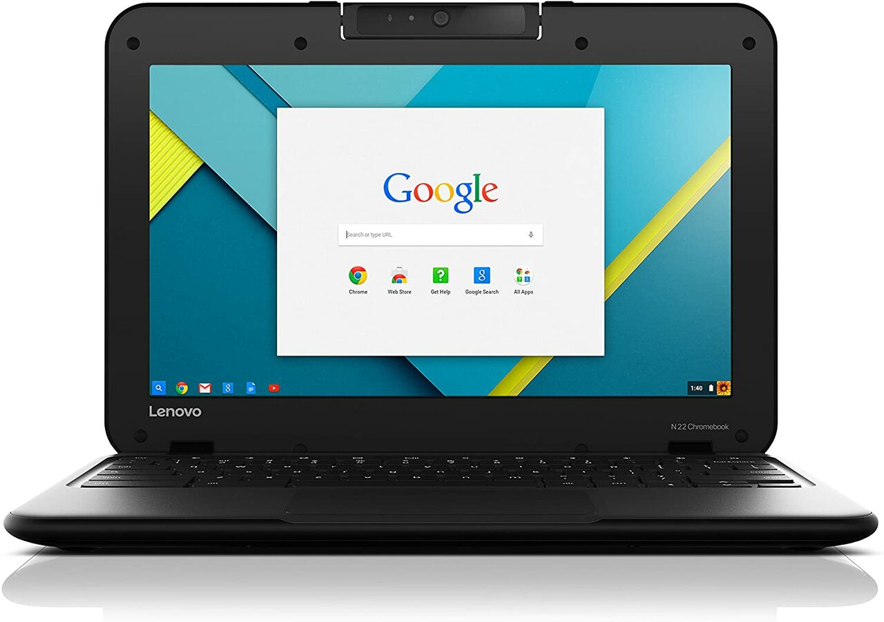 Lenovo N22 11.6" HD Chromebook, Intel Celeron N3050, 1.60GHz, 4GB RAM, 16GB eMMC, Chrome OS- N22-4-16-RB (Refurbished)