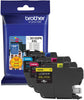 Brother Genuine LC3019 Super High-Yield 3-pack Color Ink Cartridges, C/M/Y, 1500 Pages - LC30193PK