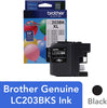 Brother Genuine High-Yield Black Ink Cartridge, 550 Pages - LC203BK