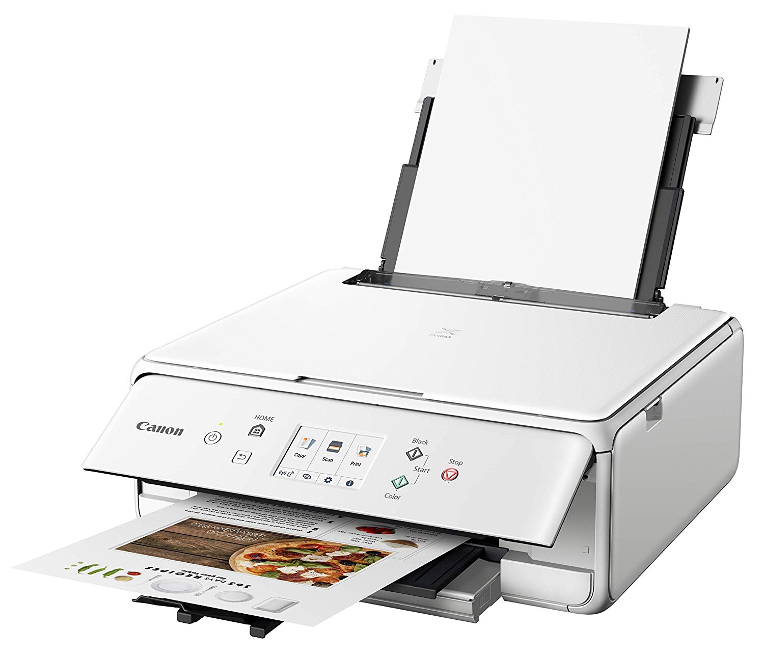 Canon PIXMA TS6220 Wireless Inkjet All-In-One Printer, Color Printer, Bluetooth, USB & Wi-Fi Connectivity, White - 2986C022