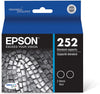 Epson 252 DURABrite Ultra Black Dual Ink Cartridges (2-Pack), 350 Pages - T252120-D2