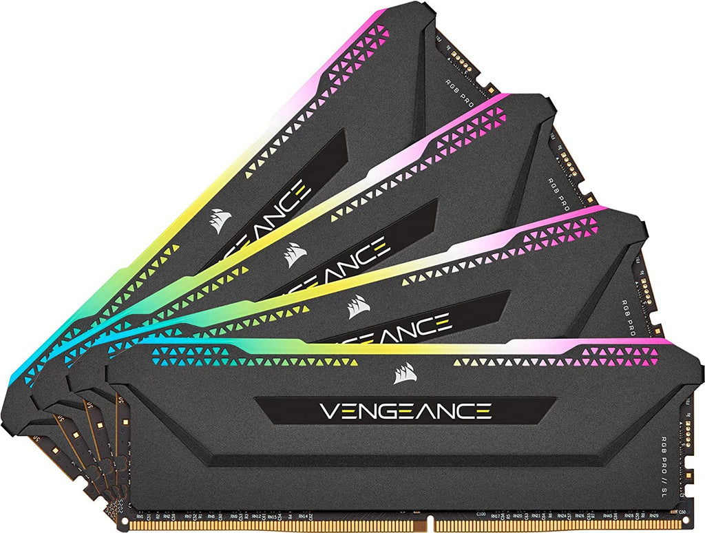 Corsair Vengeance RGB Pro SL 128GB (4x32GB) DDR4 3200MHz Memory, 288-pin RAM Module - CMH128GX4M4E3200C16