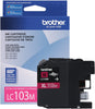 Brother Genuine High-Yield Magenta Ink Cartridge, 600 Pages - LC103M