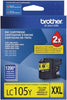 Brother Genuine Super High-Yield Yellow Ink Cartridge, 1200 Pages - LC105Y