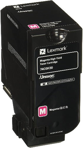 Lexmark CS725 Magenta High Yield Toner Cartridge, 12,000 Pages Yield - 74C0H30
