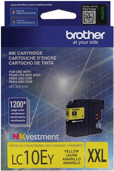 Brother Genuine INKvestment Super High-Yield Yellow Ink Cartridge, 1200 Pages - LC10EY