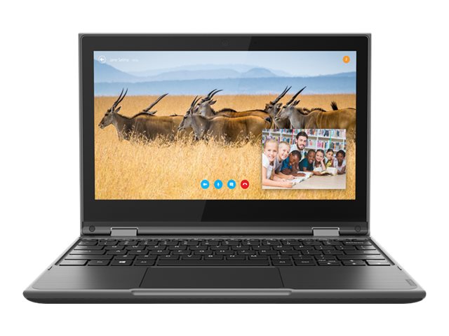 Lenovo 300e 11.6" HD 2nd Gen Convertible Notebook, AMD 3015e, 1.20GHz, 4GB RAM, 64GB eMMC, Win10P - 82GK000LUS