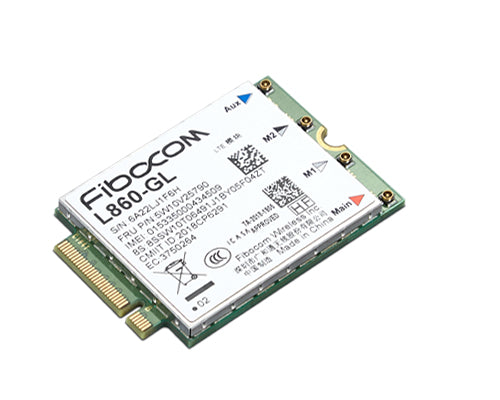 Lenovo Fibocom L860-GL WWAN Module, Wireless Cellular Modem, M.2 Card - 4XC1B83610