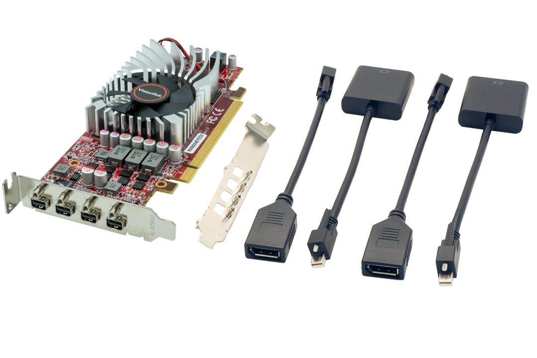 VisionTek AMD Radeon RX560 SFF 4M 2GB GDDR5 Graphics Card, PCIe 3.0 x16, 4 x Mini DisplayPort- 901443
