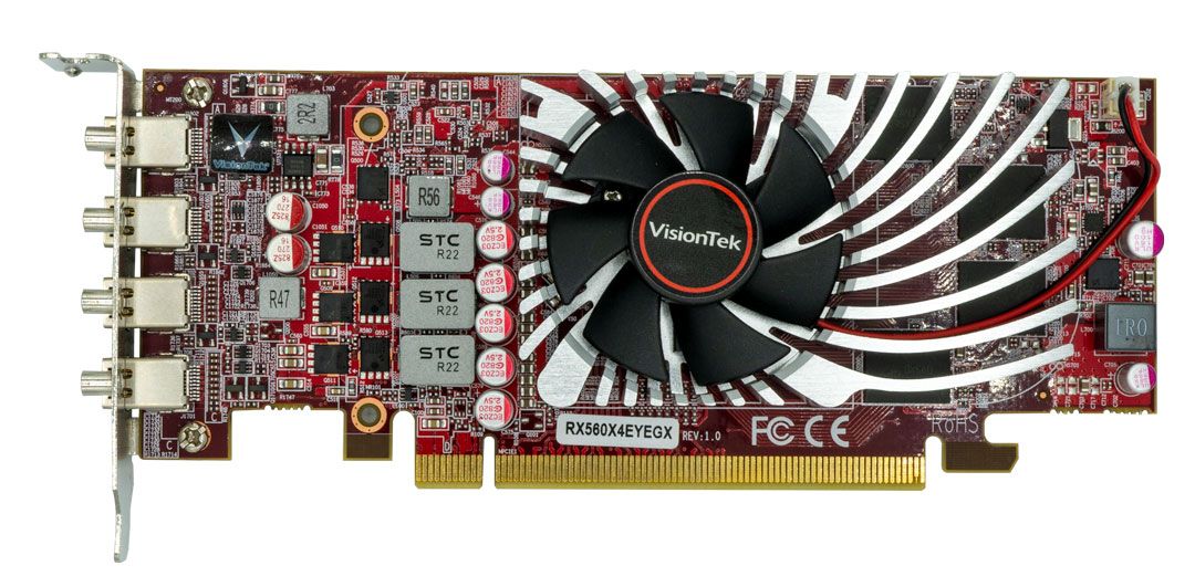 VisionTek AMD Radeon RX560 SFF 4M 2GB GDDR5 Graphics Card, PCIe 3.0 x16, 4 x Mini DisplayPort- 901443