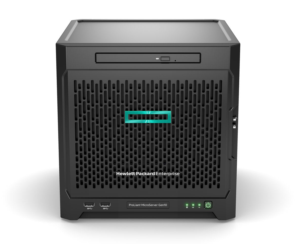 HPE ProLiant MicroServer Gen10 Entry Server, AMD Opteron X3216, 1.60GHz, 8GB Memory, 4LFF, 200W - 873830-S01