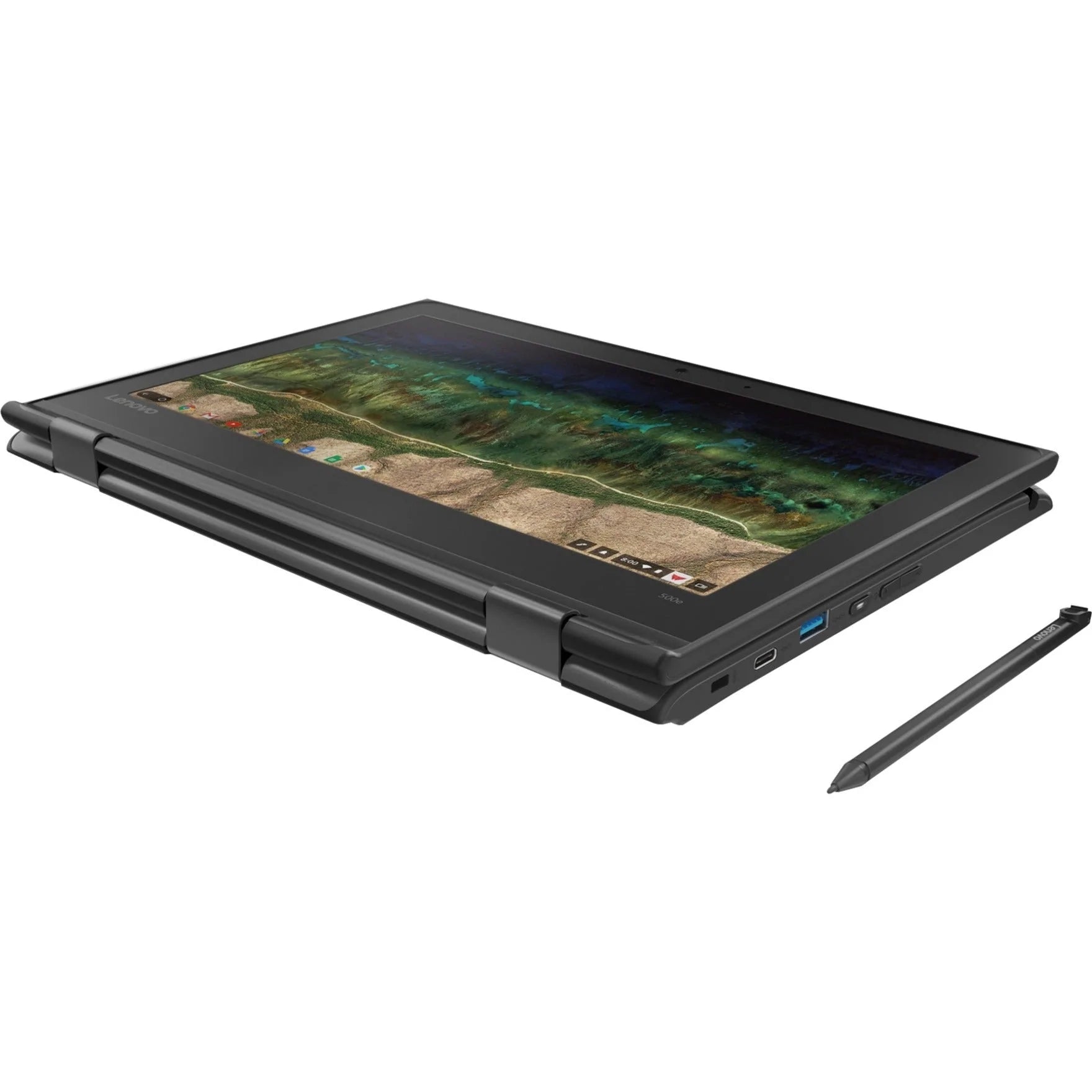 Lenovo 500e 11.6" HD 2nd Gen Chromebook, Intel Celeron N4120, 1.10GHz, 8GB RAM, 64GB eMMC, Chrome OS - 81MC004UUS
