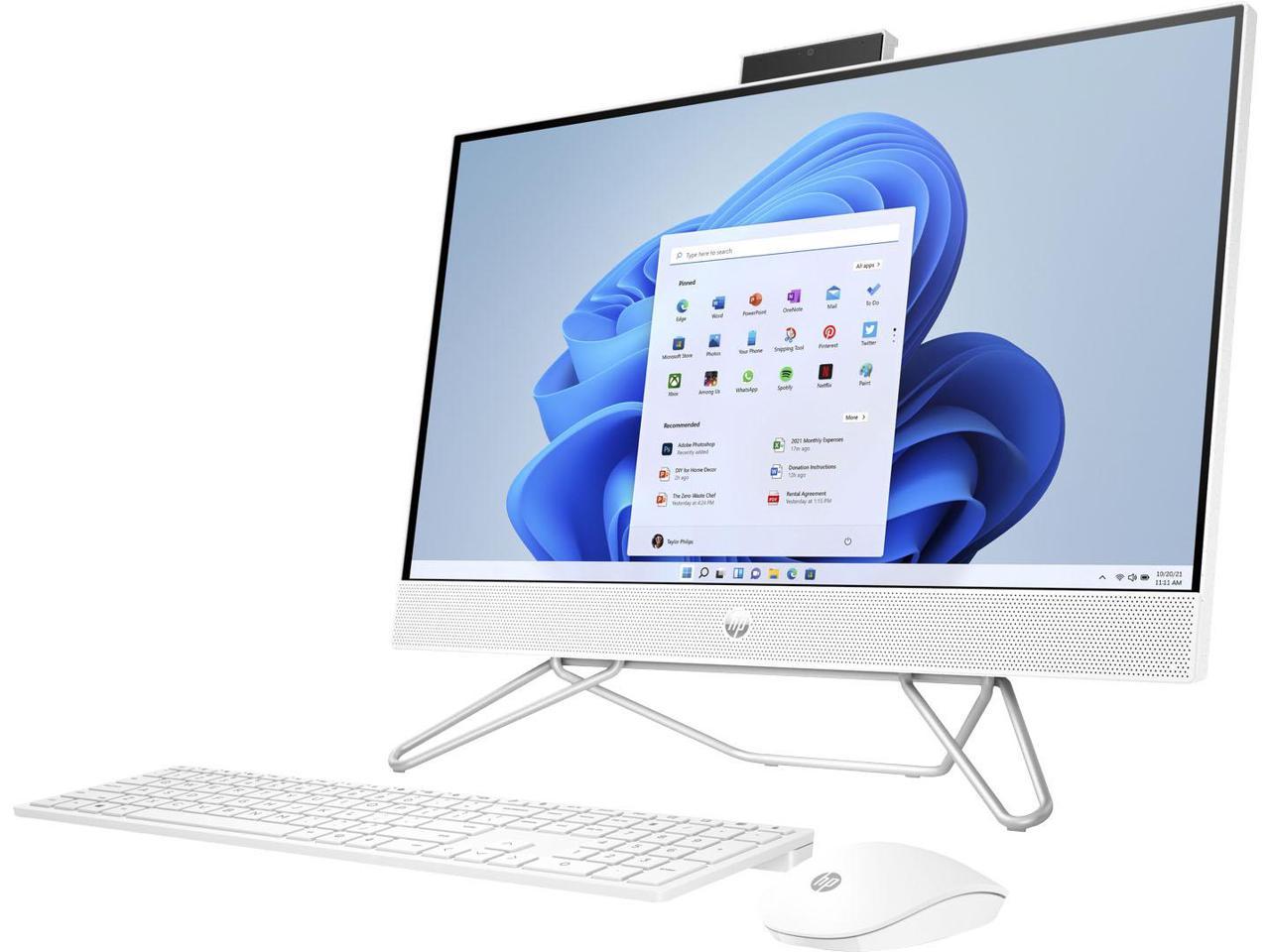 HP 24-cb0017c 23.8" FHD All-in-One PC, AMD R3-5300U, 2.60GHz, 8GB RAM, 1TB HDD, 256GB SSD, Win11H - 318C7AA#ABA