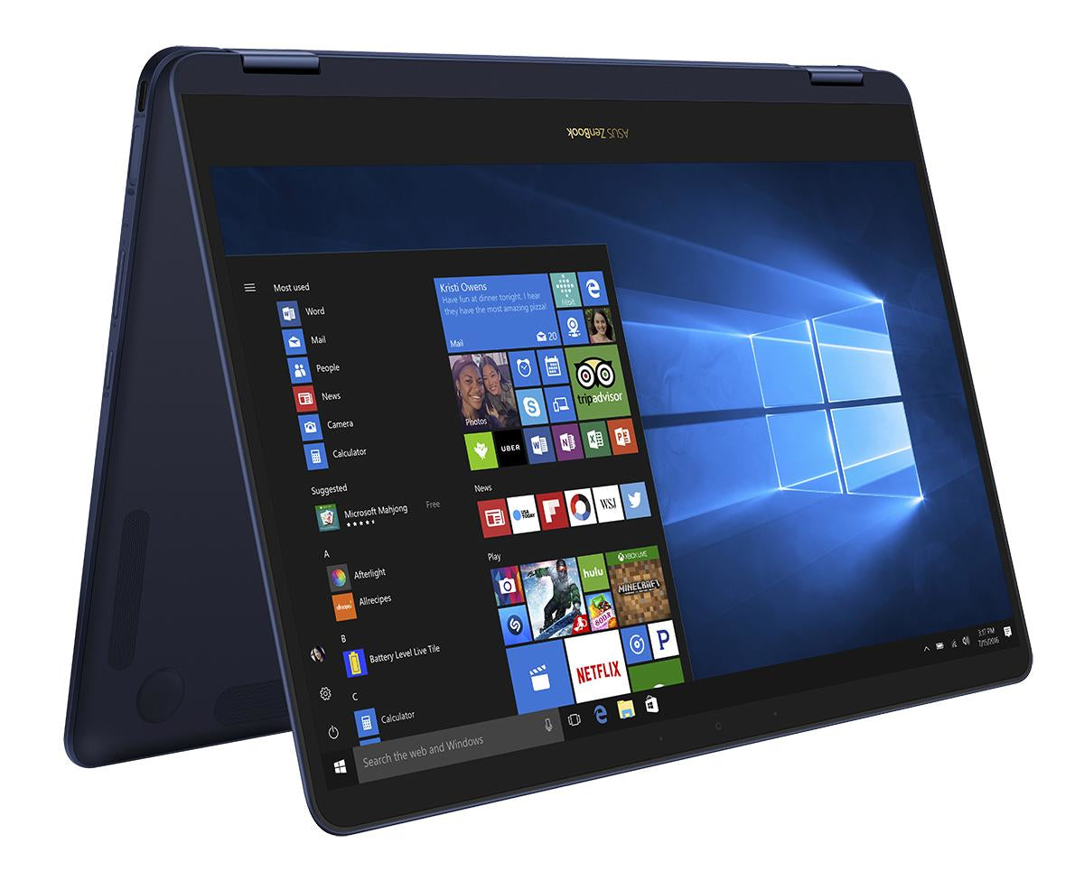 Asus ZenBook Flip S UX370UA-XH74T-BL 13.3" FHD (Touchscreen) Convertible Laptop, Intel i7-8550U, 1.80GHz, 16GB RAM, 512GB SSD, Windows 10 Pro 64-bit - 90NB0EN1-M04530