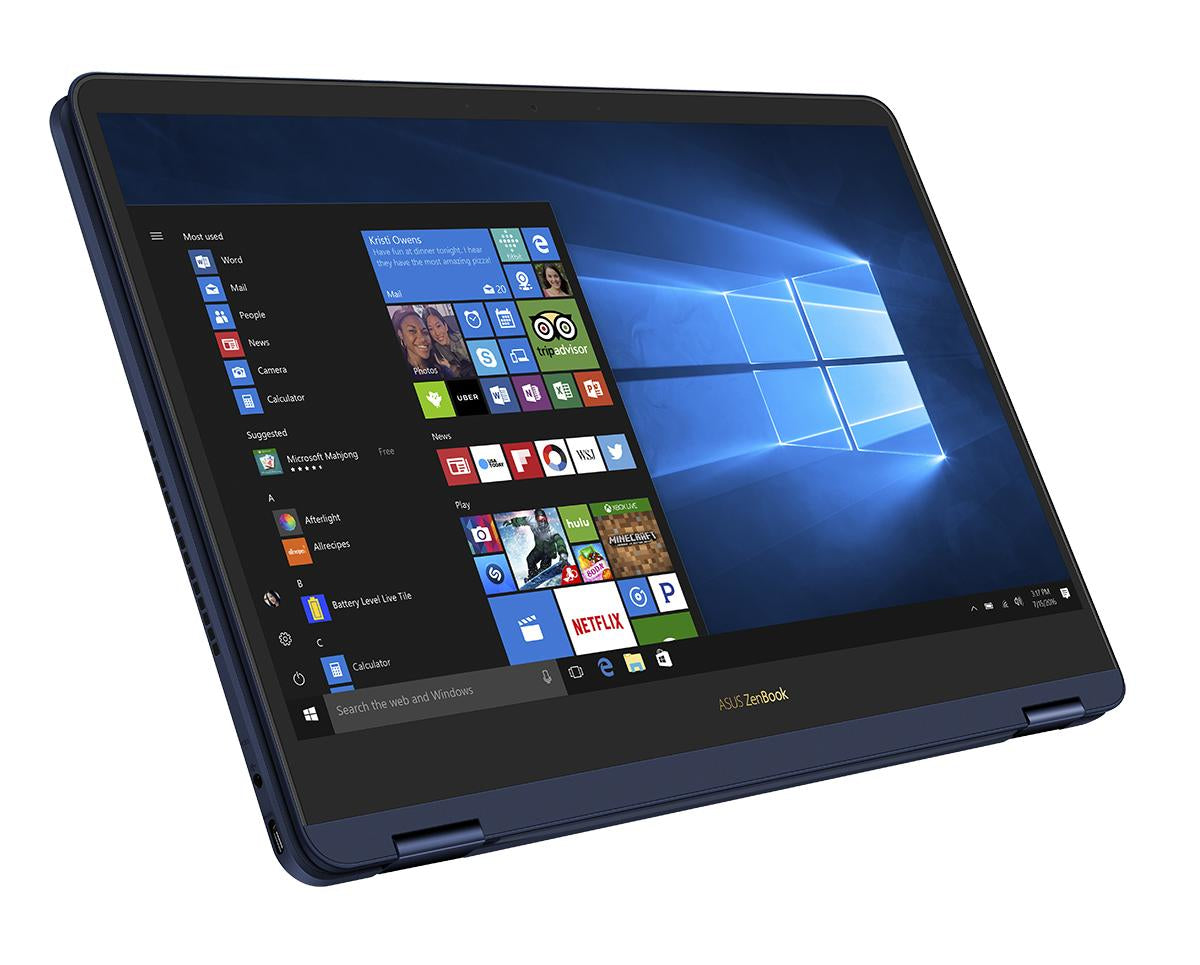 Asus ZenBook Flip S UX370UA-XH74T-BL 13.3" FHD (Touchscreen) Convertible Laptop, Intel i7-8550U, 1.80GHz, 16GB RAM, 512GB SSD, Windows 10 Pro 64-bit - 90NB0EN1-M04530
