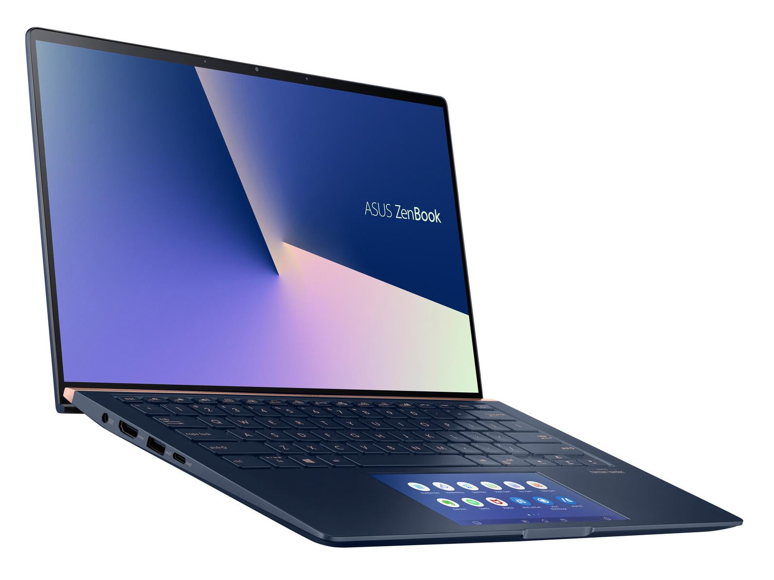 Asus ZenBook UX434FLC-XH77 14" Full HD (Non-Touch) Ultra-slim Laptop, Intel i7-10510U, 1.80GHz, 16GB RAM, 512GB SSD, Interactive Touchscreen Trackpad, Windows 10 Pro 64-bit - 90NB0MP1-M04470