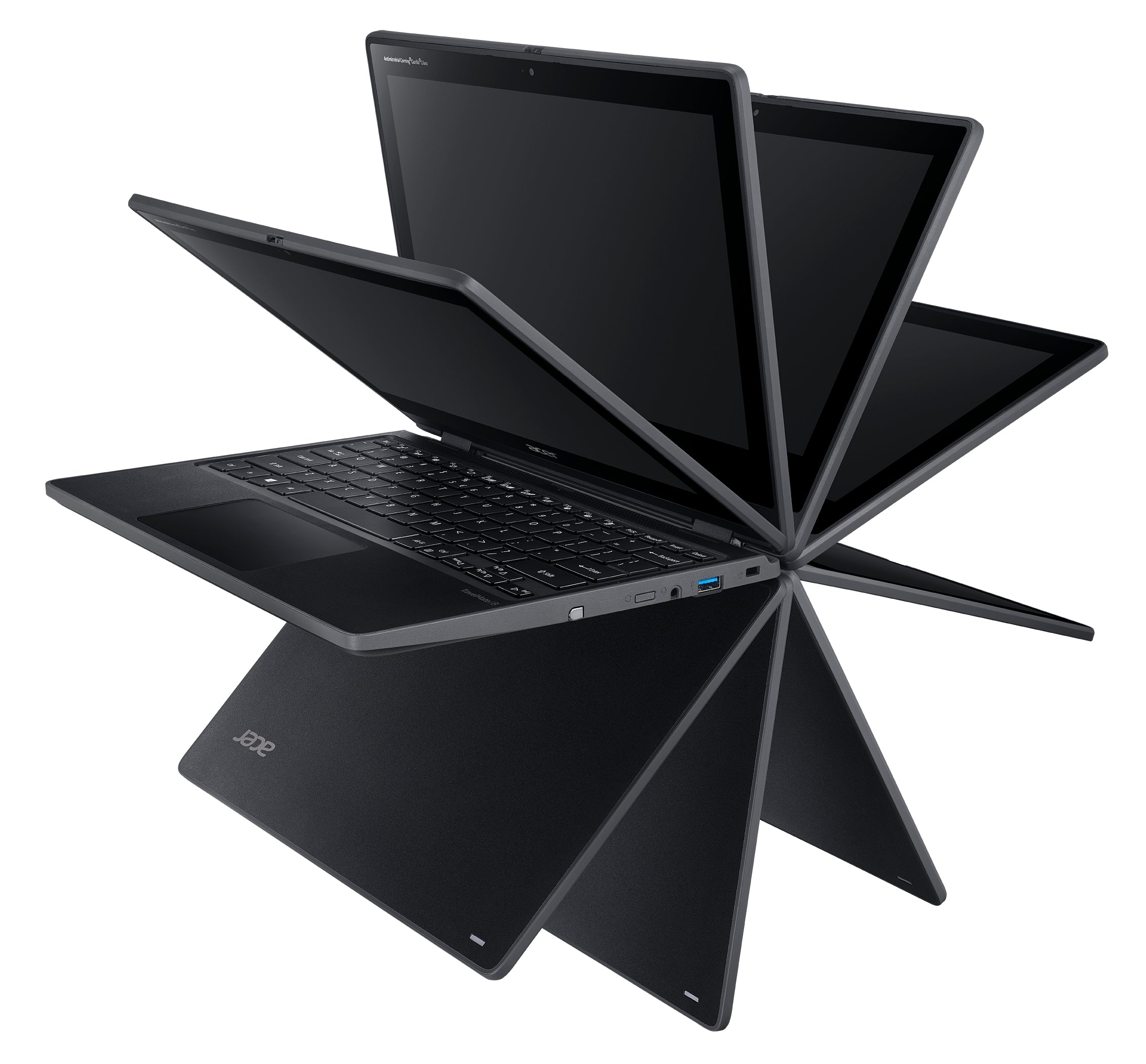ACER TravelMate Spin B3 TMB311RN-31-C4SU 11.6" FHD Convertible Notebook, Intel Celeron N4120, 1.10GHz, 4GB RAM, 128GB Flash, Win10P - NX.VN2AA.001
