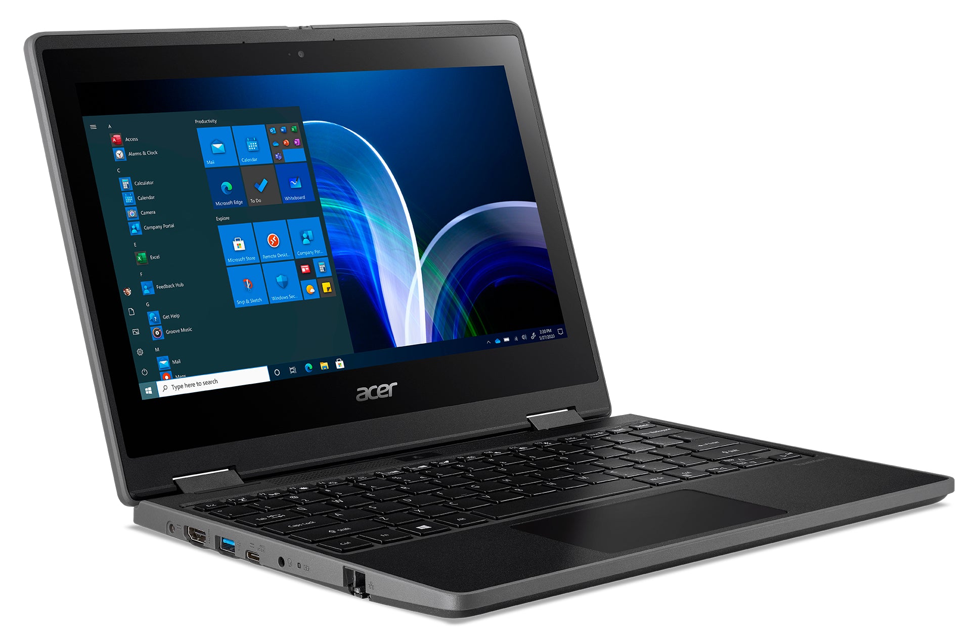 ACER TravelMate Spin B3 TMB311R-32-C31R 11.6" HD Convertible Notebook, Intel Celeron N5100, 1.10GHz, 4GB RAM, 128GB Flash, Win10P - NX.VQWAA.001