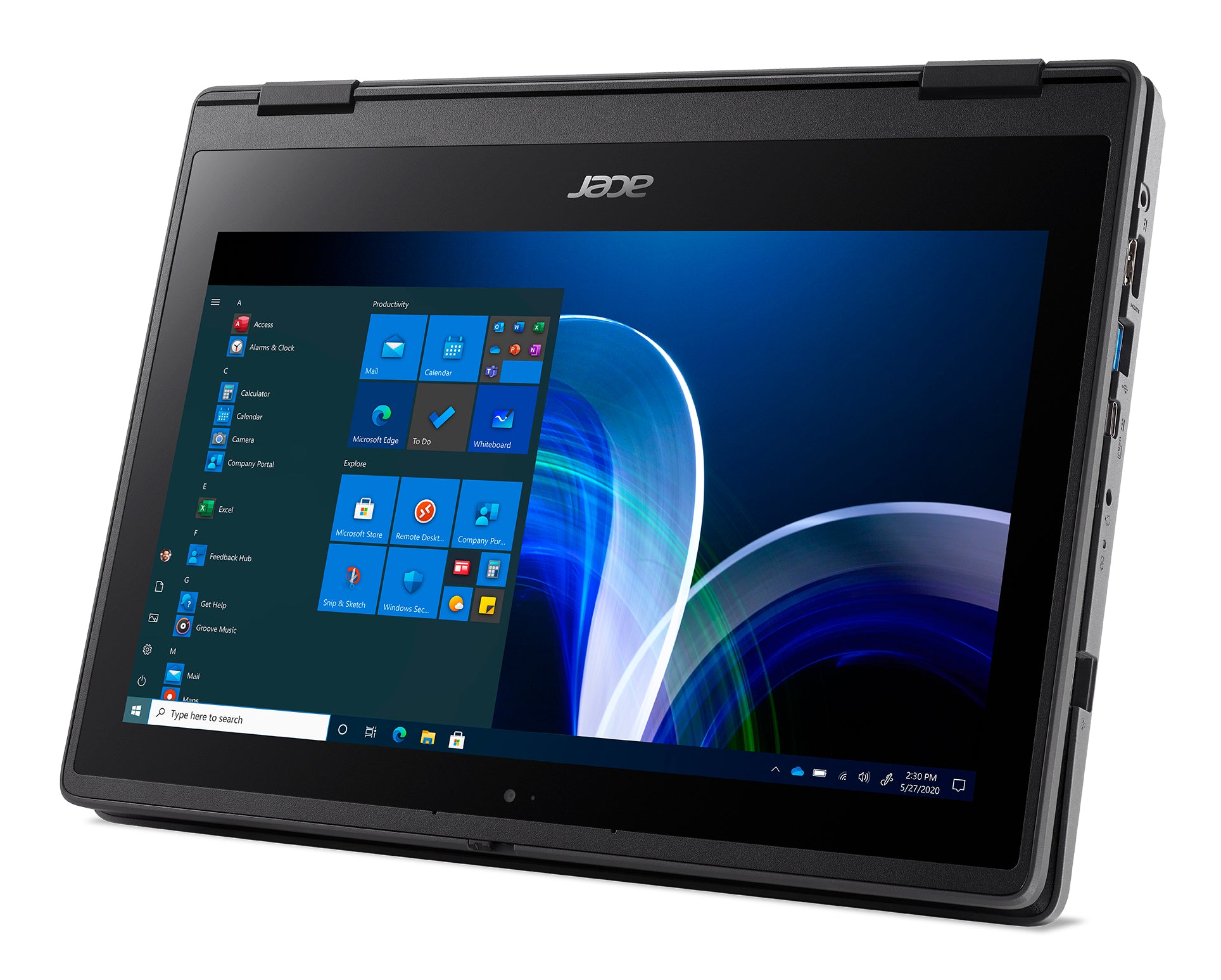 ACER TravelMate Spin B3 TMB311R-32-C31R 11.6" HD Convertible Notebook, Intel Celeron N5100, 1.10GHz, 4GB RAM, 128GB Flash, Win10P - NX.VQWAA.001