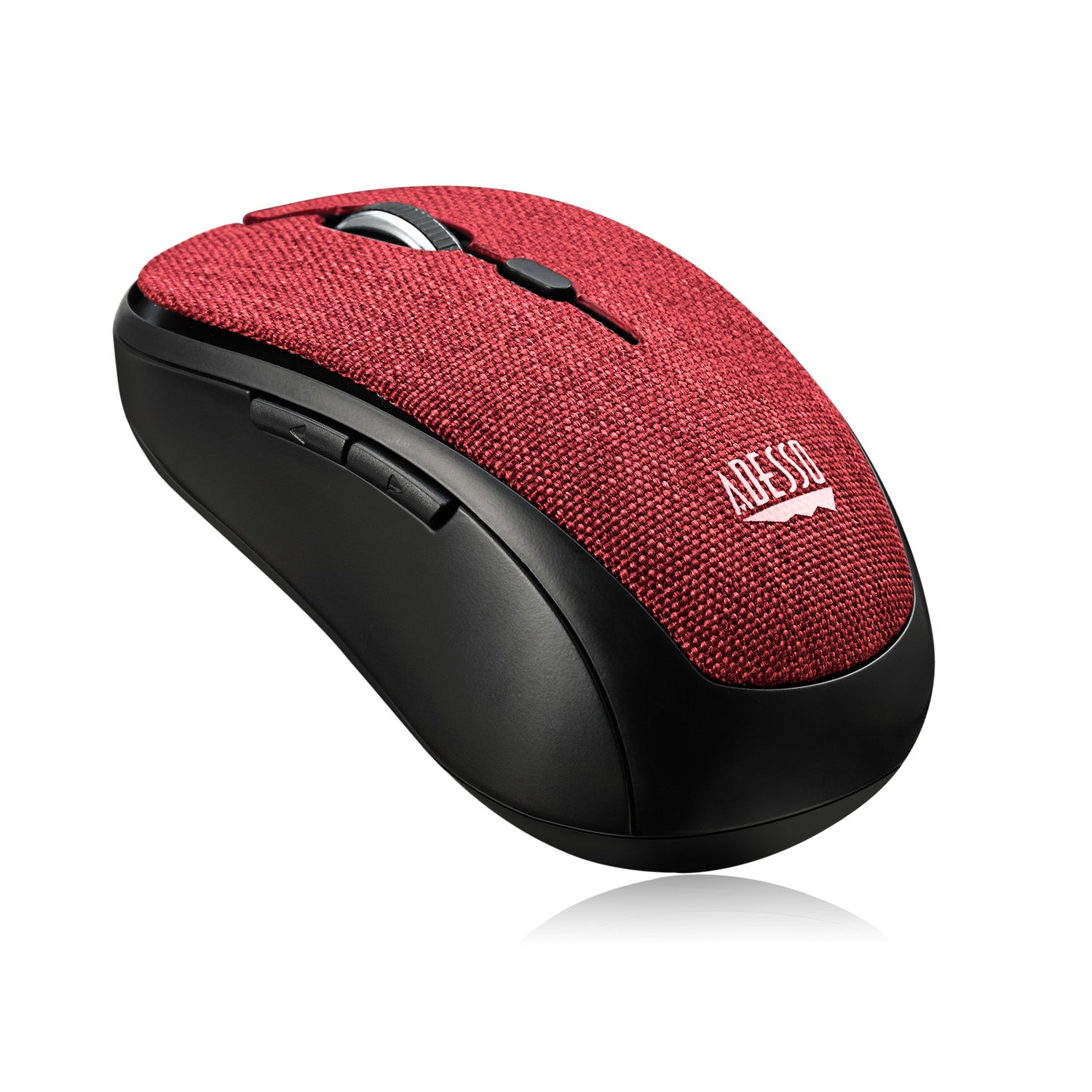 Adesso iMouse S80R Wireless Fabric Optical Mini Mouse, RF, 2.40GHz, 1600dpi - iMouseS80R