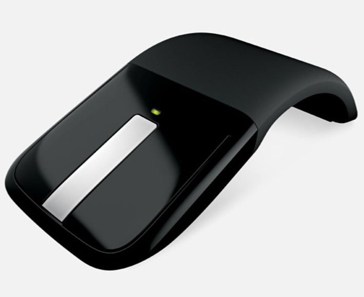 Microsoft Arc Touch Wireless Mouse, 2.4-GHz, USB, BlueTrack, Black - RVF-00052