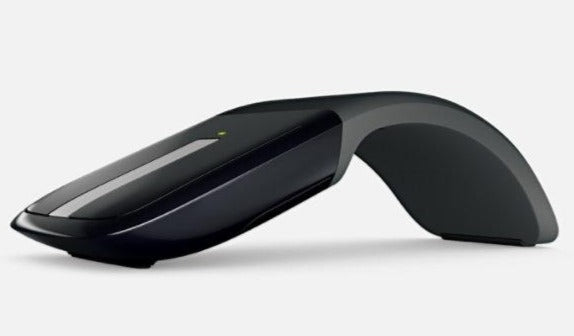 Microsoft Arc Touch Wireless Mouse, 2.4-GHz, USB, BlueTrack, Black - RVF-00052