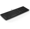 HP 125 Wired Keyboard, QWERTY, USB, Plug and Play, Black - 266C9UT#ABA
