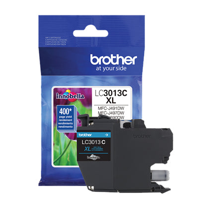 Brother Genuine High-Yield Cyan Ink Cartridge, 400 Pages - LC3013C